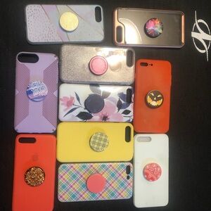 Stylish Multi-Color Phone Cases with Pop Sockets